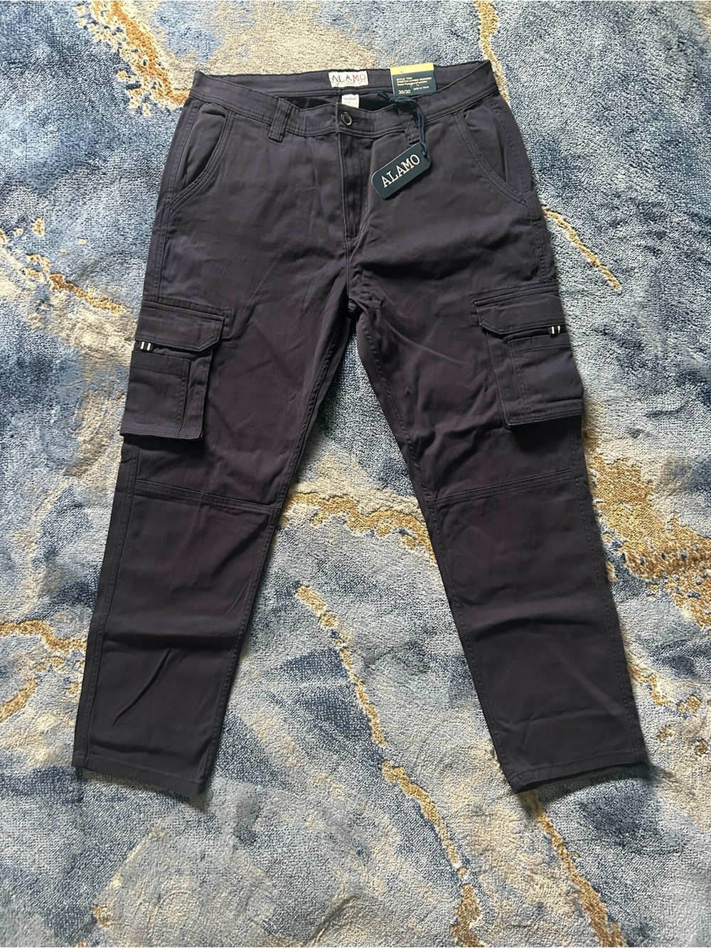 Alamo Men’s Dark Blue Cargo Pants with Utility Pockets